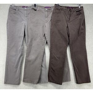 Gloria Vanderbilt Classic Fit Jeans 10 Short Taupe Brown Denim High Rise Lot 3